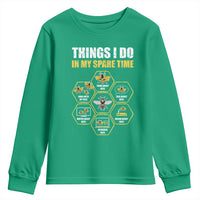 Funny Beekeeper Youth Sweatshirt Things I Do in My Spare Time Beekeeping