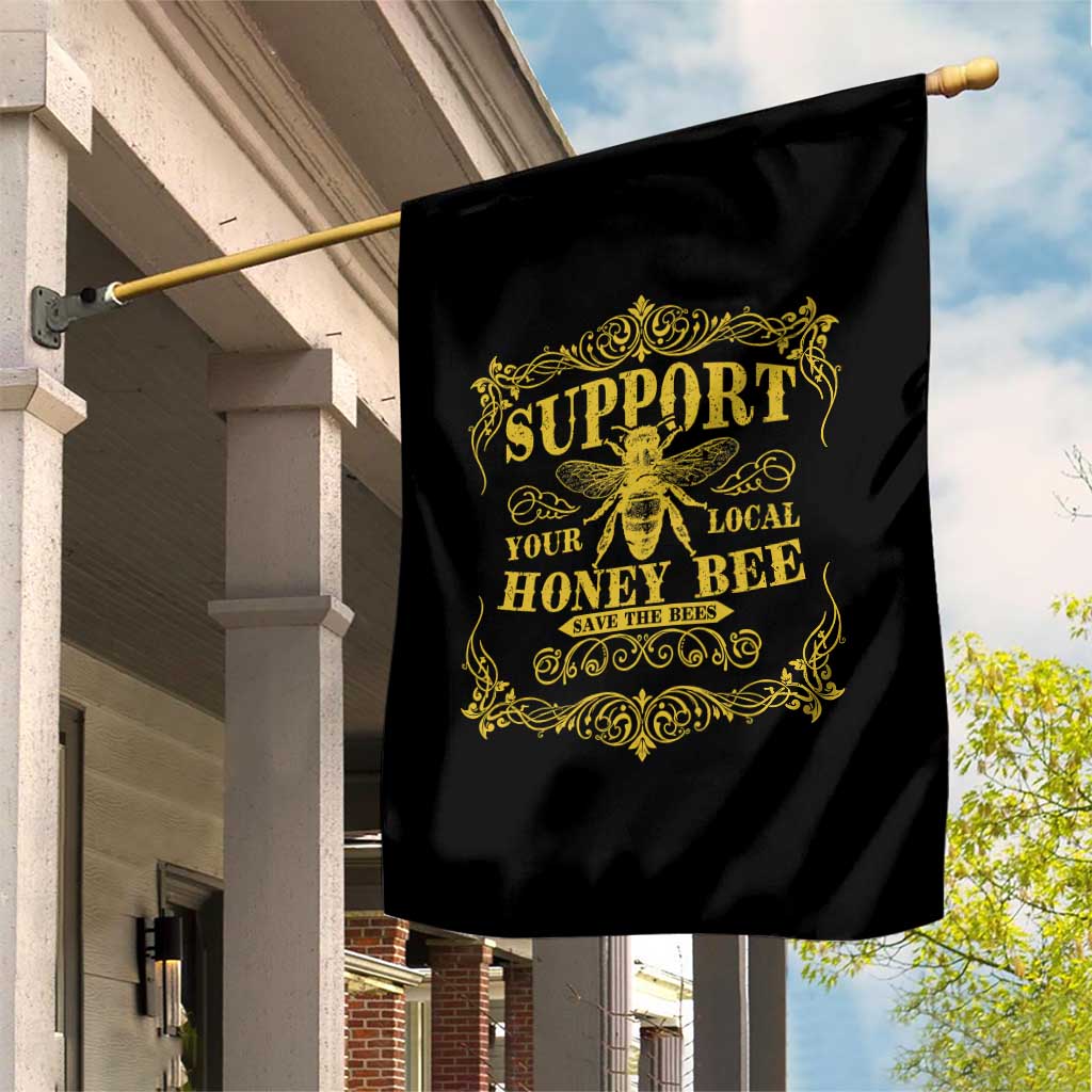 Funny Beekeeping Garden Flag Support Your Local Honey Bee Beekeeper
