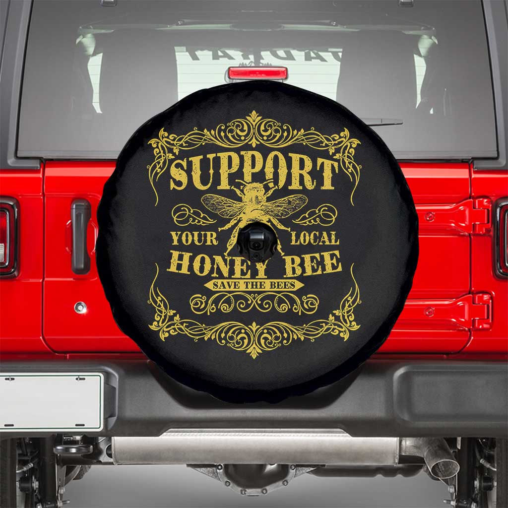 Funny Beekeeping Spare Tire Cover Support Your Local Honey Bee Beekeeper