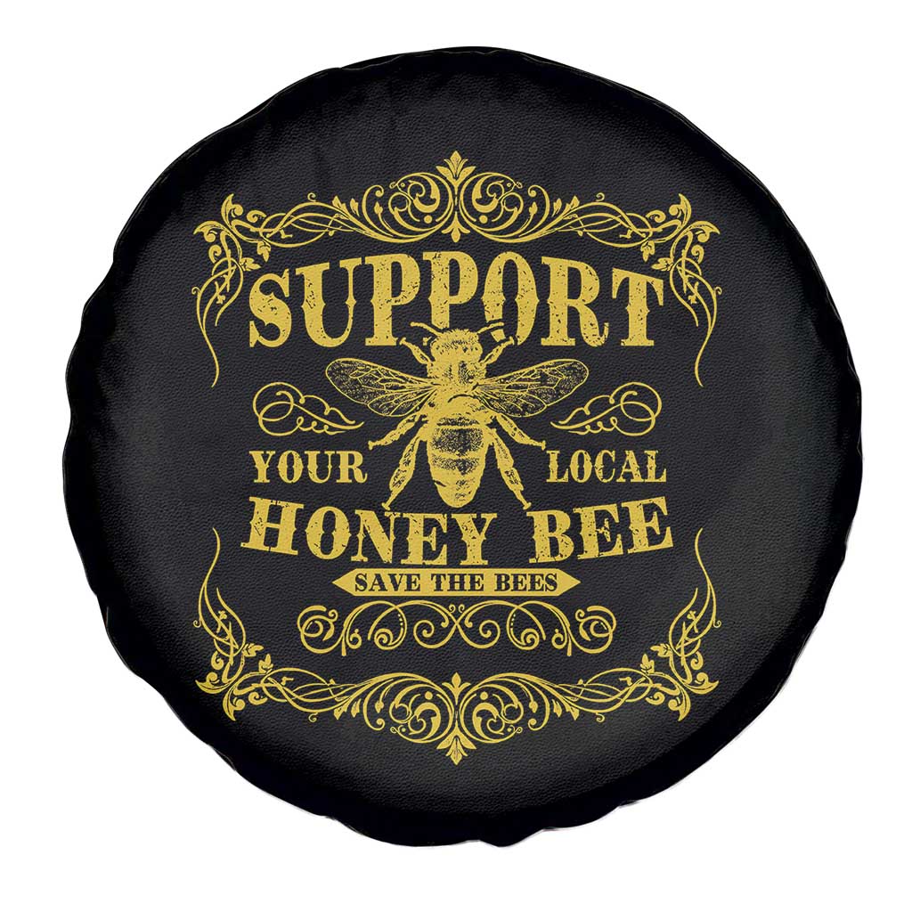 Funny Beekeeping Spare Tire Cover Support Your Local Honey Bee Beekeeper