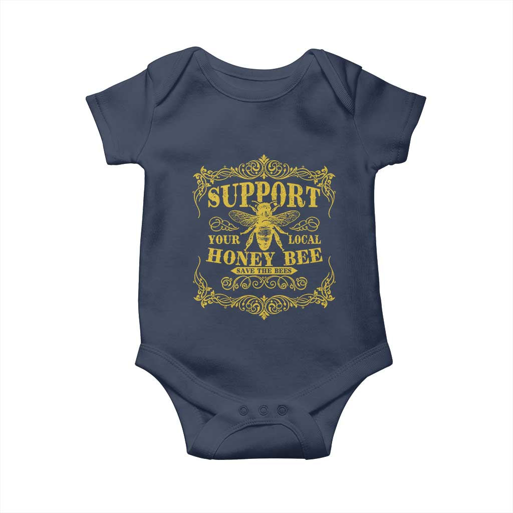 Funny Beekeeping Baby Onesie Support Your Local Honey Bee Beekeeper