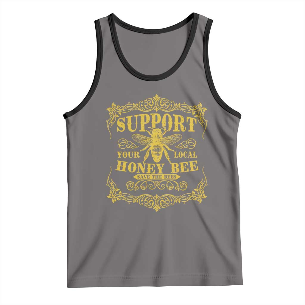 Funny Beekeeping Tank Top Support Your Local Honey Bee Beekeeper