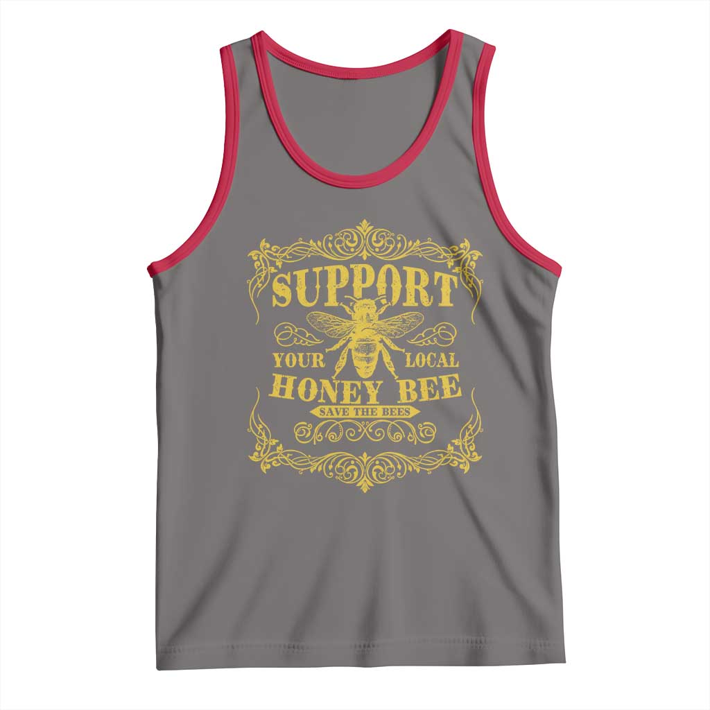 Funny Beekeeping Tank Top Support Your Local Honey Bee Beekeeper