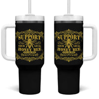 Funny Beekeeping Tumbler With Handle Support Your Local Honey Bee Beekeeper
