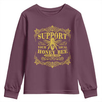 Funny Beekeeping Youth Sweatshirt Support Your Local Honey Bee Beekeeper