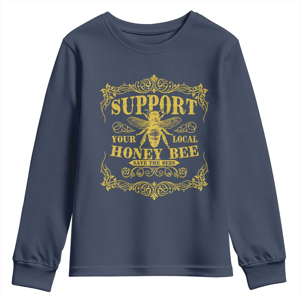 Funny Beekeeping Youth Sweatshirt Support Your Local Honey Bee Beekeeper