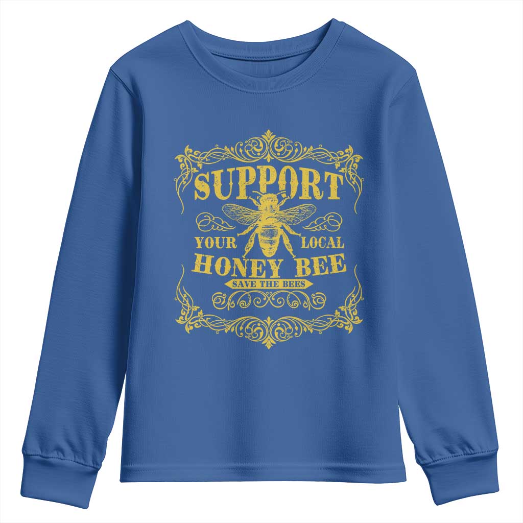 Funny Beekeeping Youth Sweatshirt Support Your Local Honey Bee Beekeeper