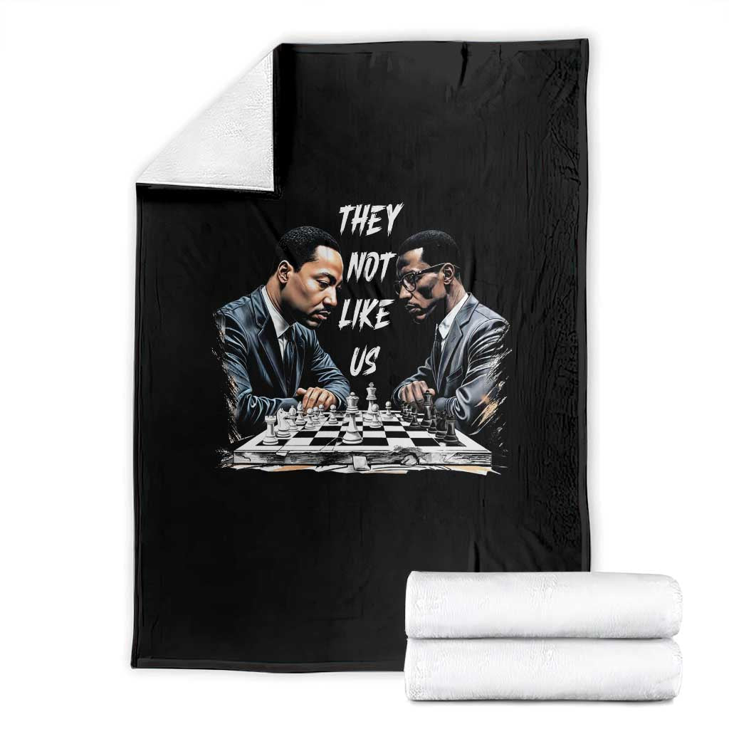 Martin Luther King Malcolm X Throw Blanket They Not Like Us Black Leaders - Wonder Print Shop