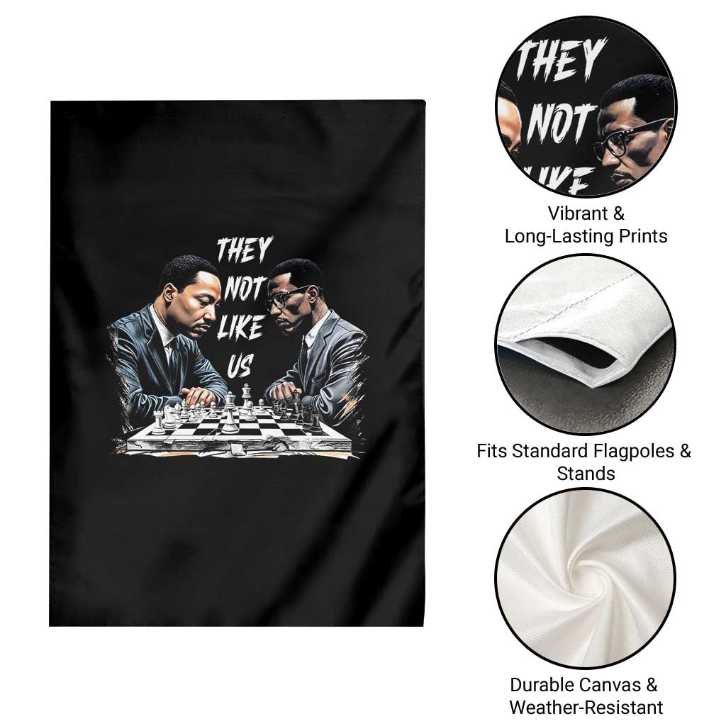 Martin Luther King Malcolm X Garden Flag They Not Like Us Black Leaders - Wonder Print Shop