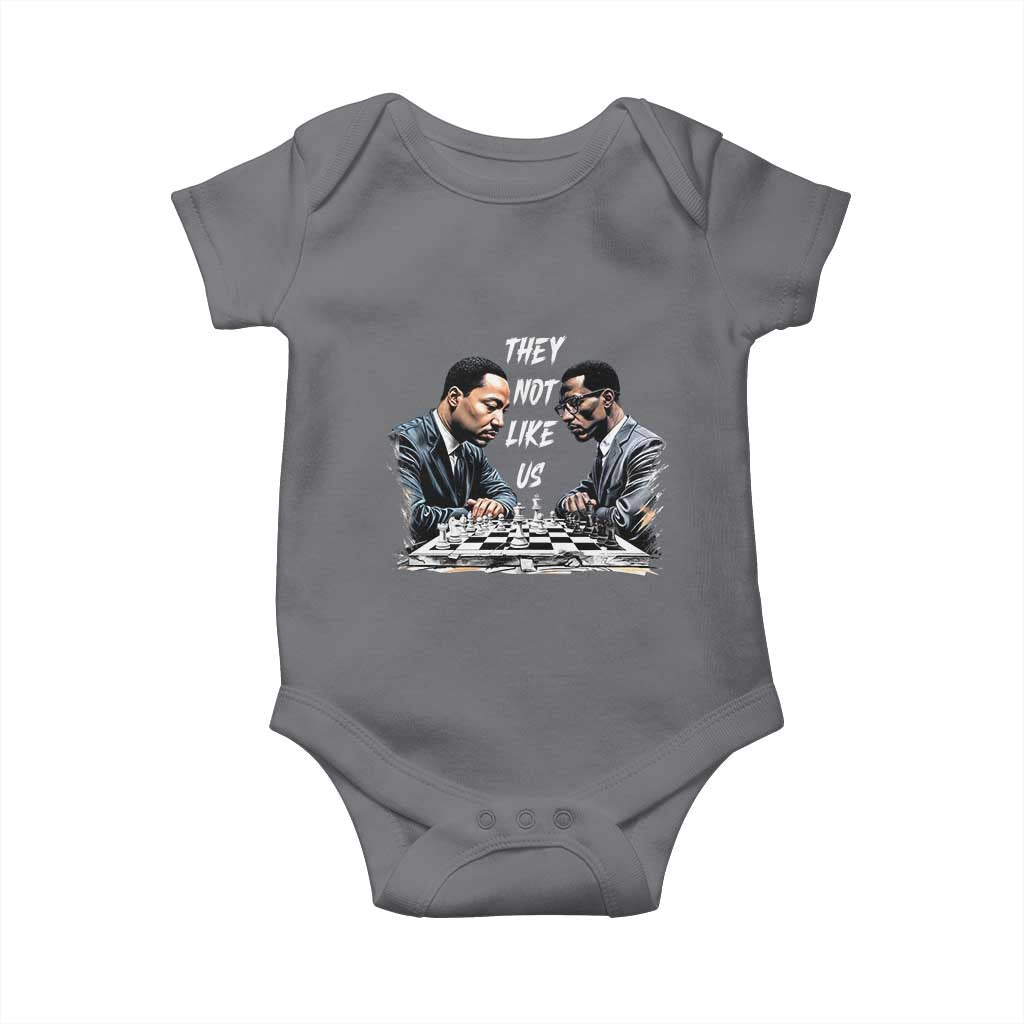 Martin Luther King Malcolm X Baby Onesie They Not Like Us Black Leaders - Wonder Print Shop