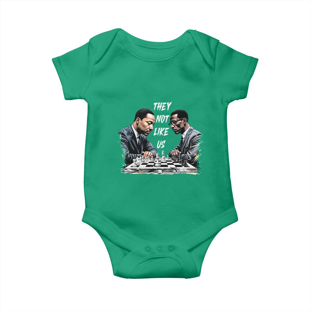 Martin Luther King Malcolm X Baby Onesie They Not Like Us Black Leaders - Wonder Print Shop