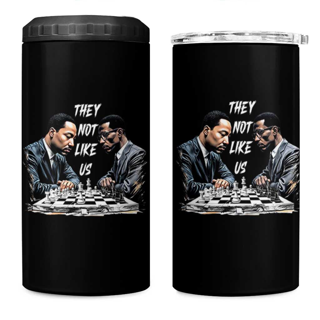 Martin Luther King Malcolm X 4 in 1 Can Cooler Tumbler They Not Like Us Black Leaders - Wonder Print Shop