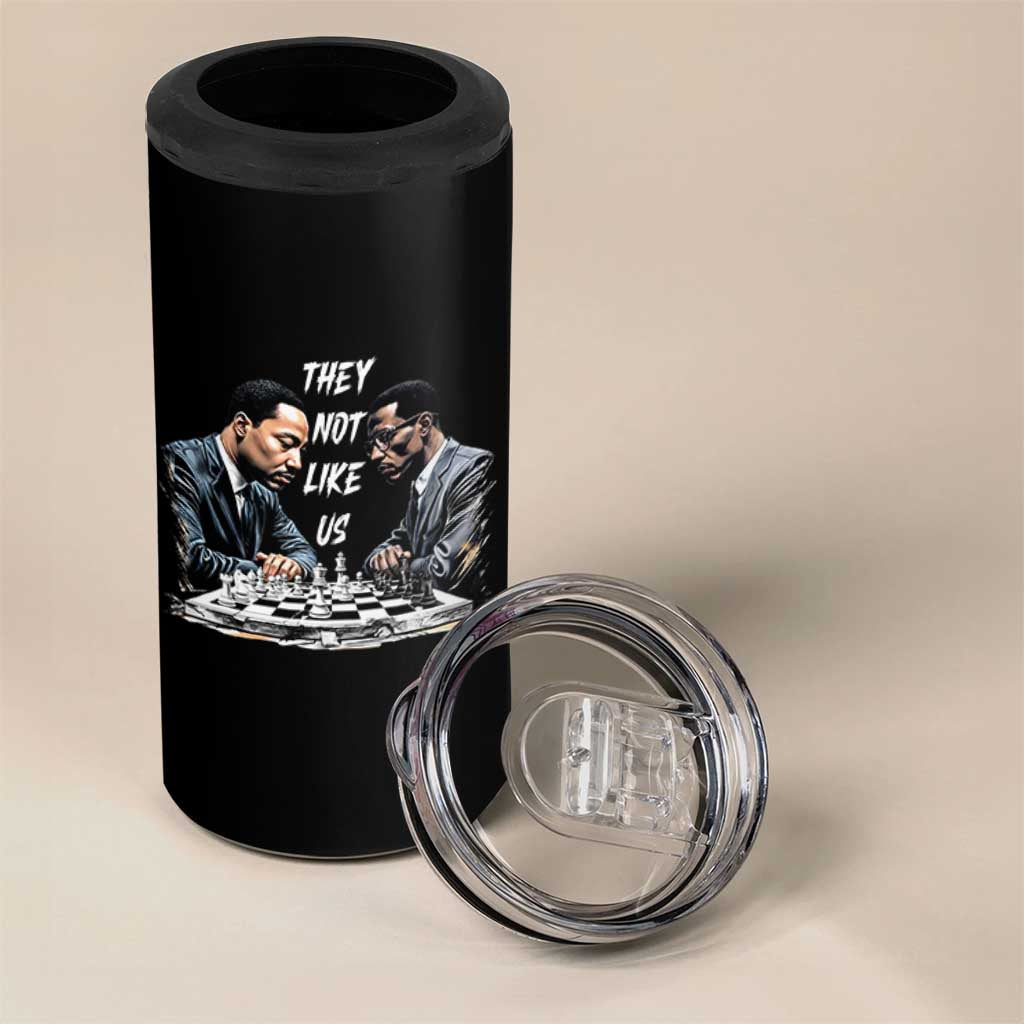 Martin Luther King Malcolm X 4 in 1 Can Cooler Tumbler They Not Like Us Black Leaders - Wonder Print Shop