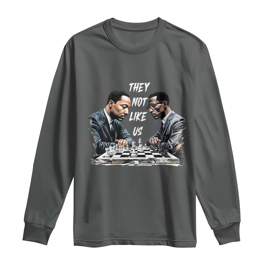 Martin Luther King Malcolm X Long Sleeve Shirt They Not Like Us Black Leaders - Wonder Print Shop