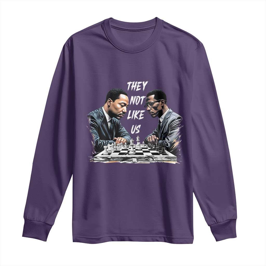 Martin Luther King Malcolm X Long Sleeve Shirt They Not Like Us Black Leaders - Wonder Print Shop
