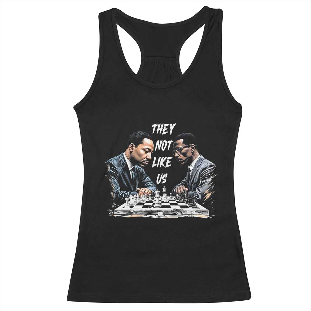 Martin Luther King Malcolm X Racerback Tank Top They Not Like Us Black Leaders - Wonder Print Shop