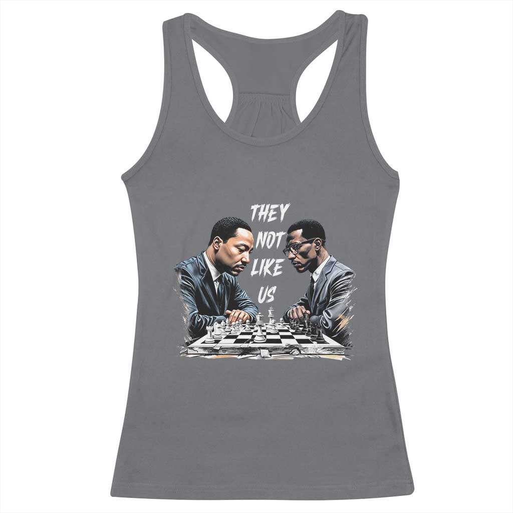 Martin Luther King Malcolm X Racerback Tank Top They Not Like Us Black Leaders - Wonder Print Shop