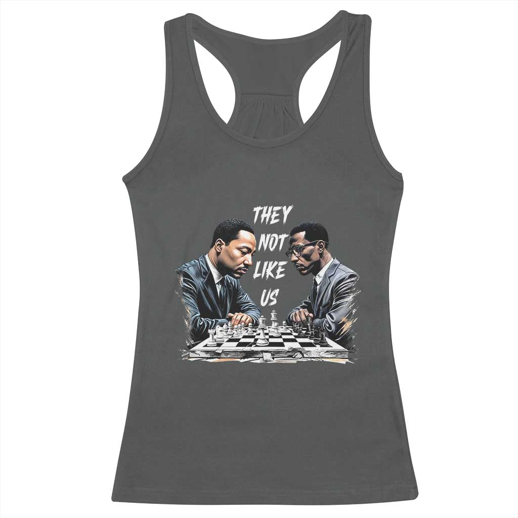 Martin Luther King Malcolm X Racerback Tank Top They Not Like Us Black Leaders - Wonder Print Shop
