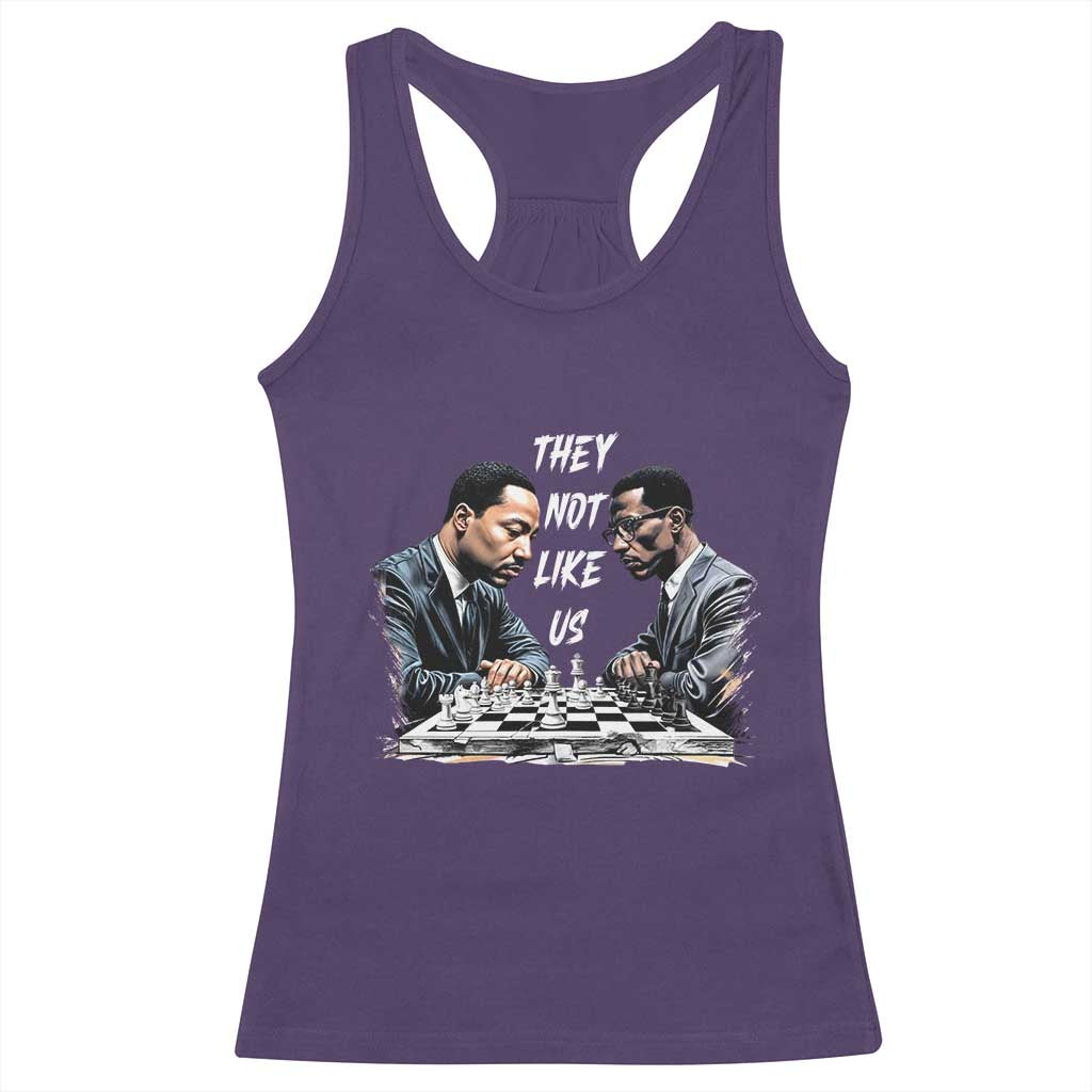 Martin Luther King Malcolm X Racerback Tank Top They Not Like Us Black Leaders - Wonder Print Shop
