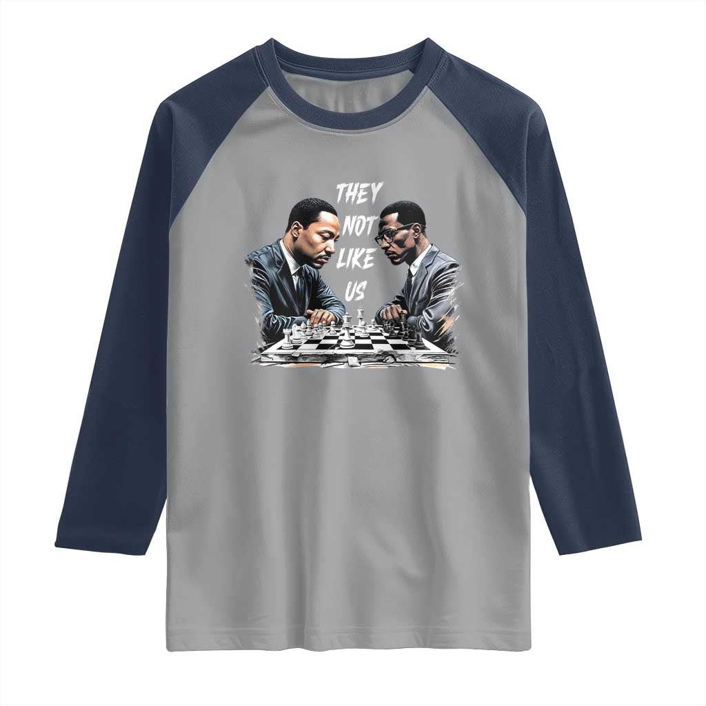 Martin Luther King Malcolm X Raglan Shirt They Not Like Us Black Leaders - Wonder Print Shop
