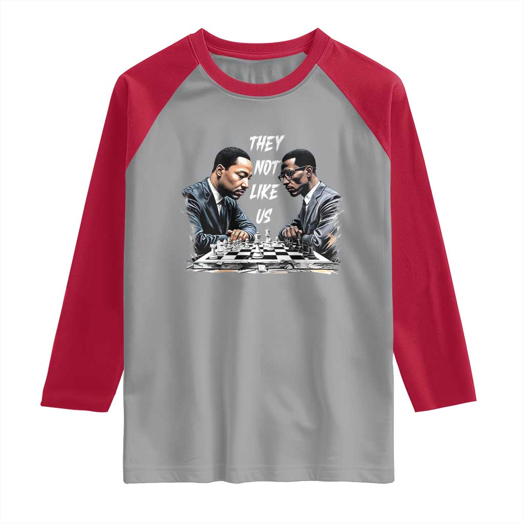 Martin Luther King Malcolm X Raglan Shirt They Not Like Us Black Leaders - Wonder Print Shop