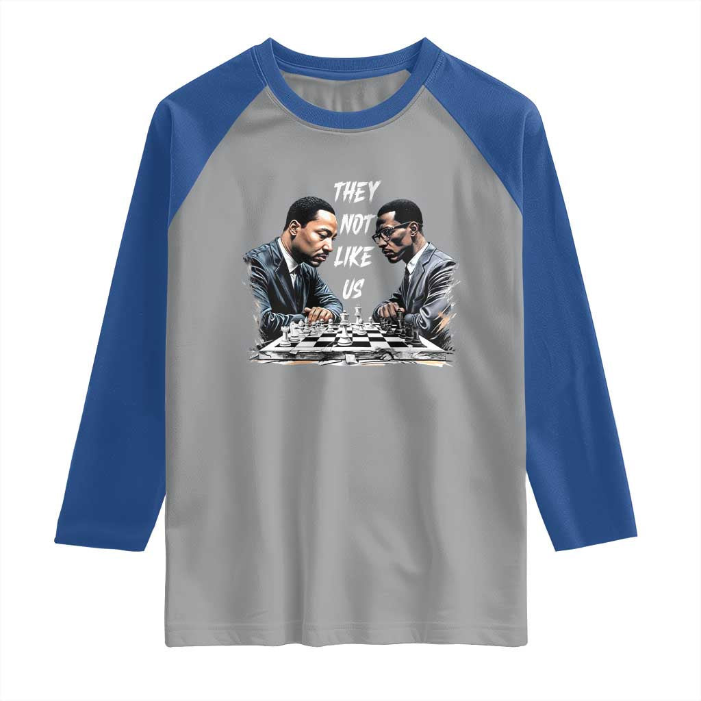 Martin Luther King Malcolm X Raglan Shirt They Not Like Us Black Leaders - Wonder Print Shop