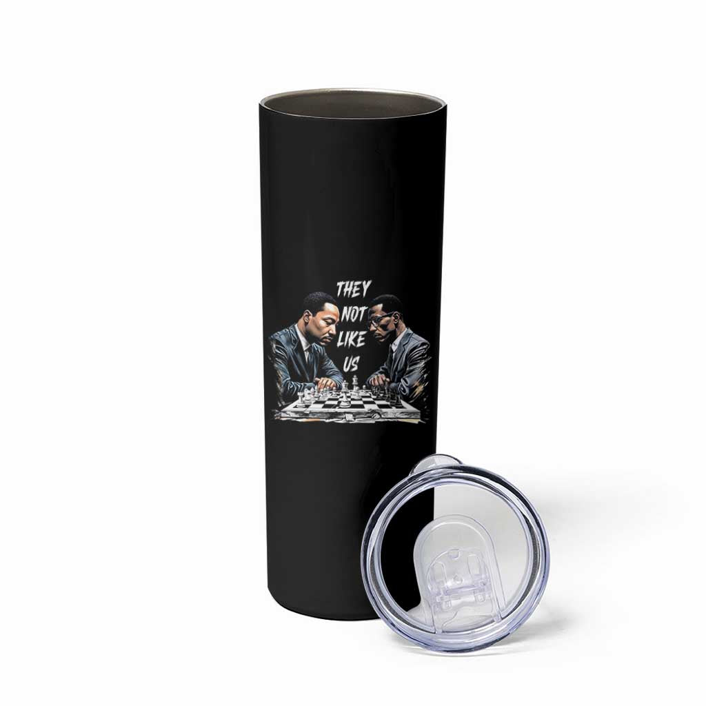 Martin Luther King Malcolm X Skinny Tumbler They Not Like Us Black Leaders - Wonder Print Shop
