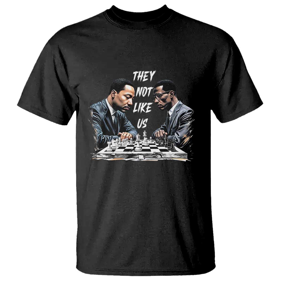 Martin Luther King Malcolm X T Shirt They Not Like Us Black Leaders - Wonder Print Shop