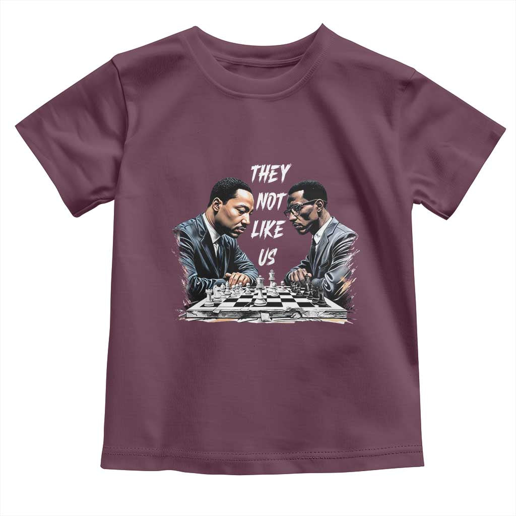 Martin Luther King Malcolm X Toddler T Shirt They Not Like Us Black Leaders - Wonder Print Shop