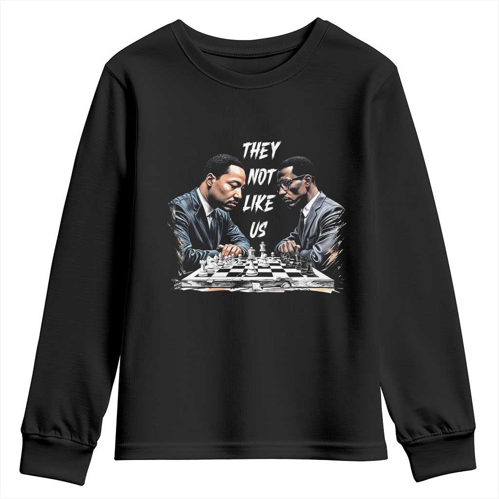Martin Luther King Malcolm X Youth Sweatshirt They Not Like Us Black Leaders - Wonder Print Shop