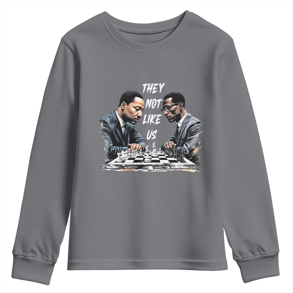 Martin Luther King Malcolm X Youth Sweatshirt They Not Like Us Black Leaders - Wonder Print Shop