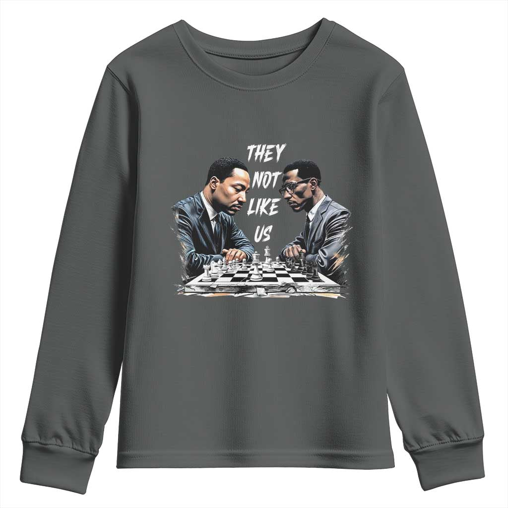 Martin Luther King Malcolm X Youth Sweatshirt They Not Like Us Black Leaders - Wonder Print Shop