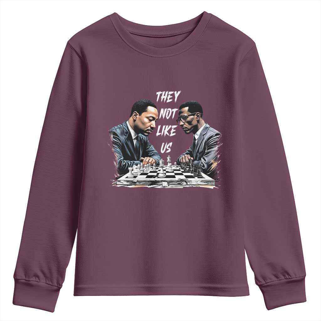 Martin Luther King Malcolm X Youth Sweatshirt They Not Like Us Black Leaders - Wonder Print Shop