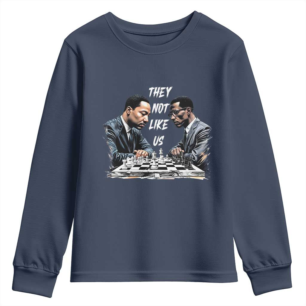 Martin Luther King Malcolm X Youth Sweatshirt They Not Like Us Black Leaders - Wonder Print Shop