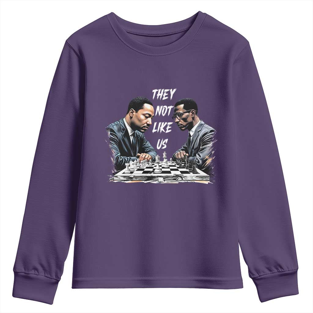 Martin Luther King Malcolm X Youth Sweatshirt They Not Like Us Black Leaders - Wonder Print Shop