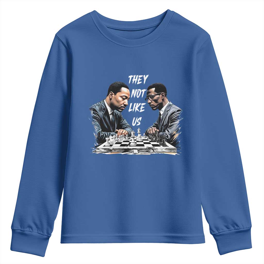 Martin Luther King Malcolm X Youth Sweatshirt They Not Like Us Black Leaders - Wonder Print Shop
