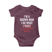 Funny Dad Girl I Am A Grown Man I Do What My Daughter Wants Baby Onesie Fathers Day - Wonder Print Shop