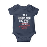 Funny Dad Girl I Am A Grown Man I Do What My Daughter Wants Baby Onesie Fathers Day - Wonder Print Shop