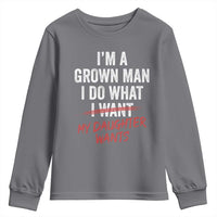 Funny Dad Girl I Am A Grown Man I Do What My Daughter Wants Youth Sweatshirt Fathers Day - Wonder Print Shop