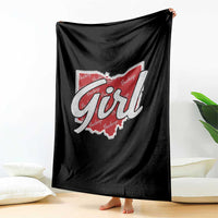 Buckeye Girl Ohio Home State Throw Blanket - Wonder Print Shop