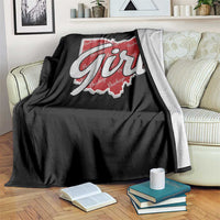 Buckeye Girl Ohio Home State Throw Blanket - Wonder Print Shop