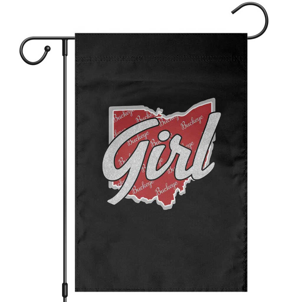 Buckeye Girl Ohio Home State Garden Flag - Wonder Print Shop