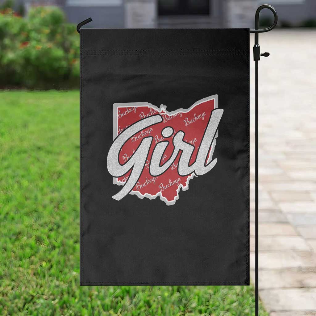 Buckeye Girl Ohio Home State Garden Flag - Wonder Print Shop