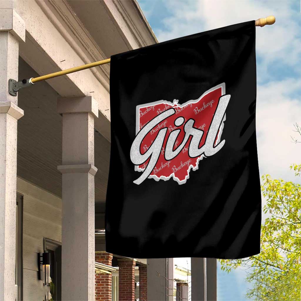 Buckeye Girl Ohio Home State Garden Flag - Wonder Print Shop