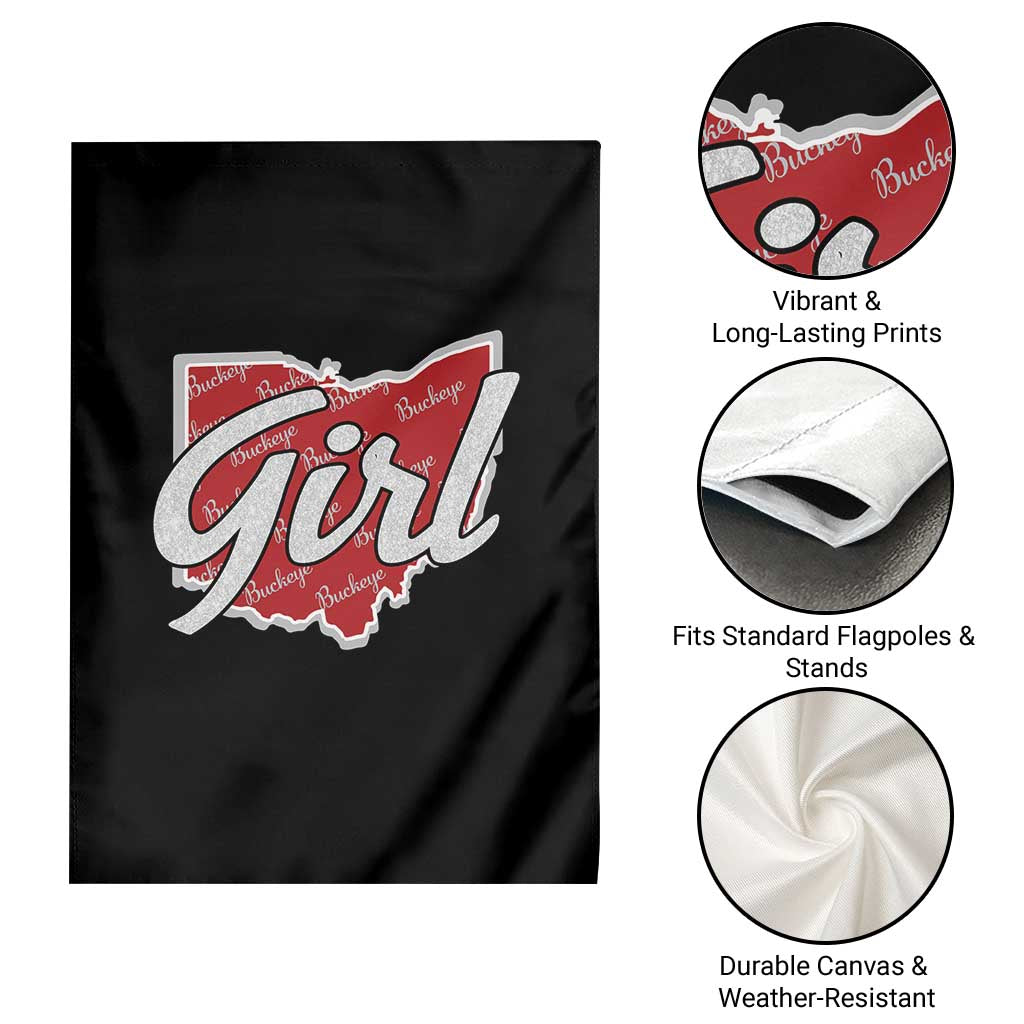 Buckeye Girl Ohio Home State Garden Flag - Wonder Print Shop