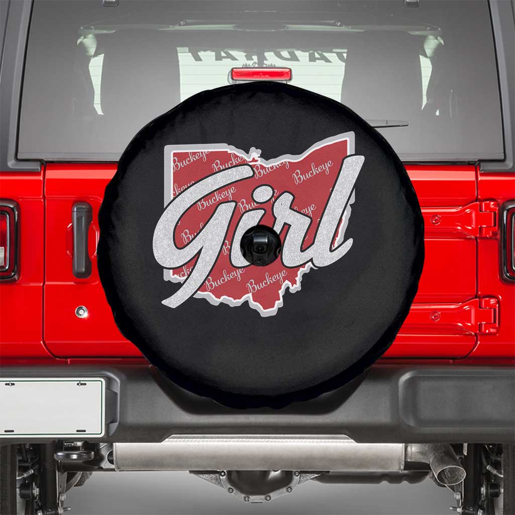 Buckeye Girl Ohio Home State Spare Tire Cover - Wonder Print Shop