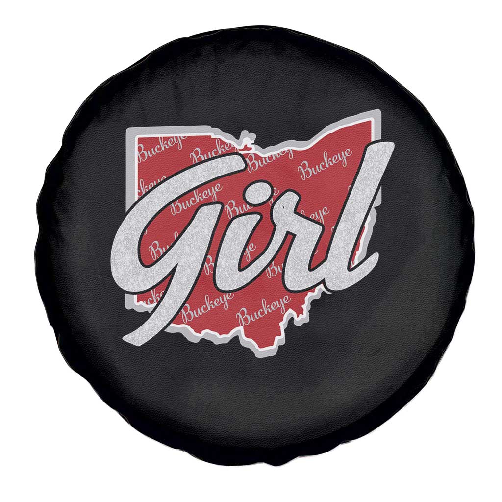 Buckeye Girl Ohio Home State Spare Tire Cover - Wonder Print Shop