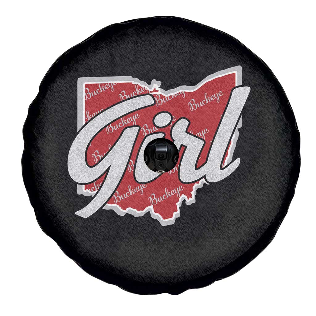 Buckeye Girl Ohio Home State Spare Tire Cover - Wonder Print Shop