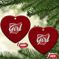 Buckeye Girl Ohio Home State Ceramic Ornament - Wonder Print Shop