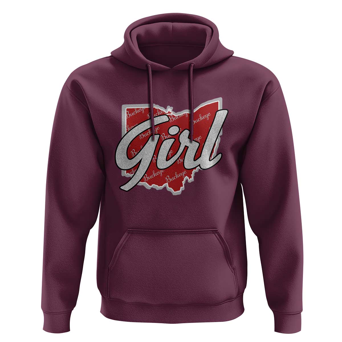 Buckeye Girl Ohio Home State Hoodie - Wonder Print Shop
